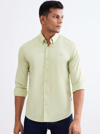 Men Shirt Green Slim Fit
