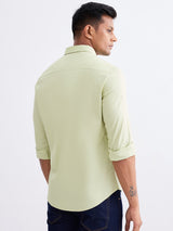 Men Shirt Green Slim Fit
