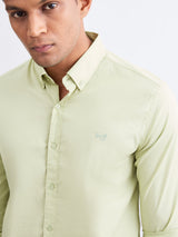 Men Shirt Green Slim Fit
