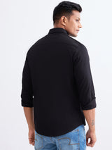 Men Shirt Black Slim Fit