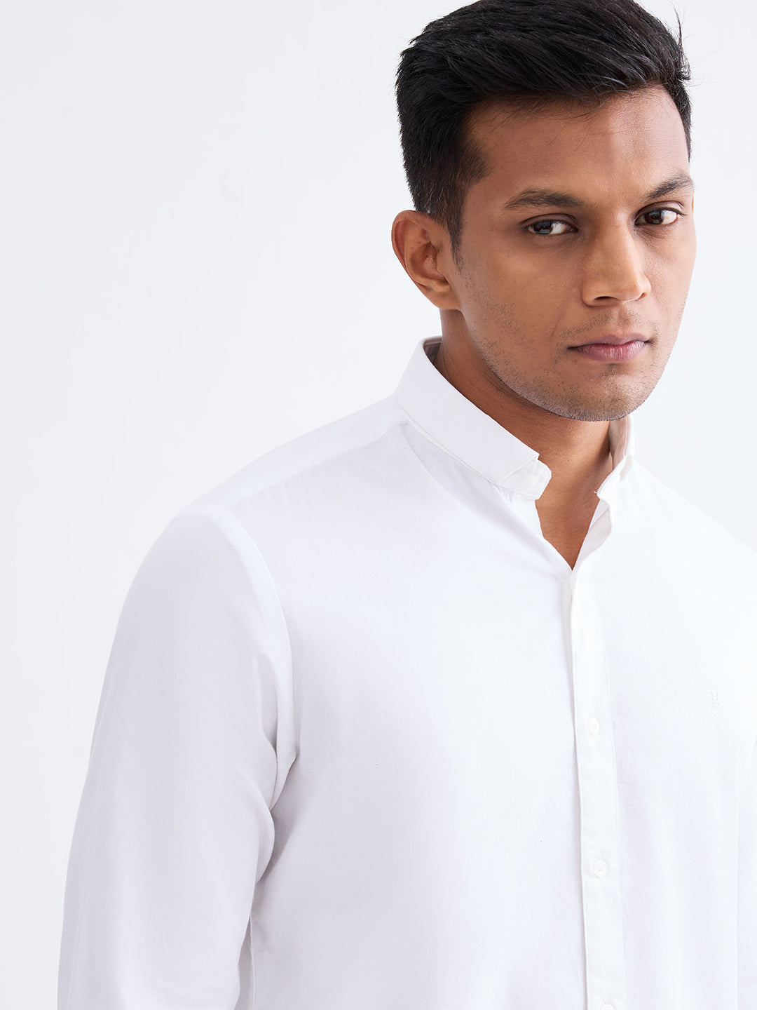 Spykar White Slim Fit Casual Shirts For Men