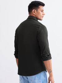 Men Shirt Green Slim Fit