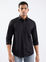 Men Shirt Black Slim Fit