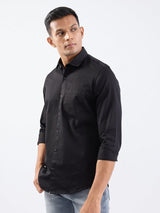 Men Shirt Black Slim Fit