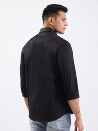 Men Shirt Black Slim Fit
