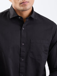Men Shirt Black Slim Fit