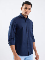 Men Shirt Blue Slim Fit