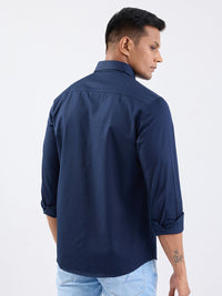 Men Shirt Blue Slim Fit