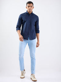 Men Shirt Blue Slim Fit