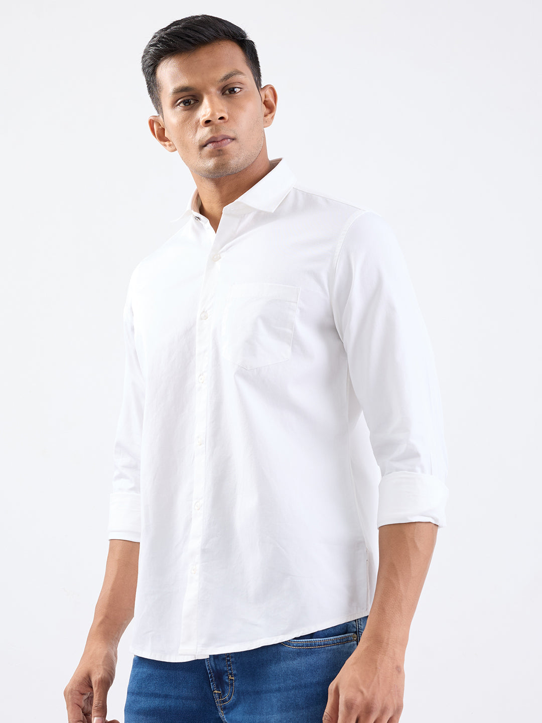 Men Shirt White Slim Fit