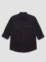 Men Shirt Solid Jet Black Regular Fit