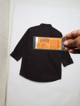 Men Shirt Solid Jet Black Regular Fit