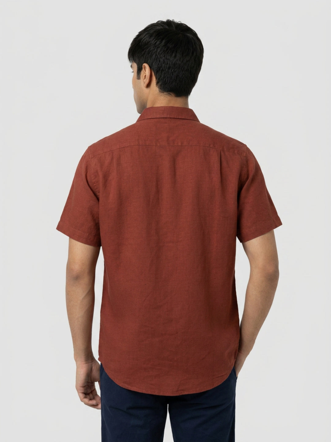 Men Shirt Solid Red Regular Fit