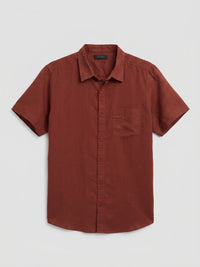 Men Shirt Solid Red Regular Fit