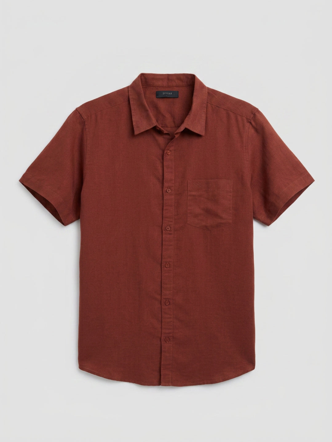 Men Shirt Solid Red Regular Fit