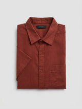 Men Shirt Solid Red Regular Fit