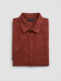 Men Shirt Solid Red Regular Fit