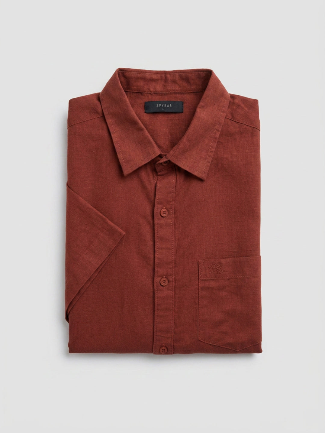 Men Shirt Solid Red Regular Fit