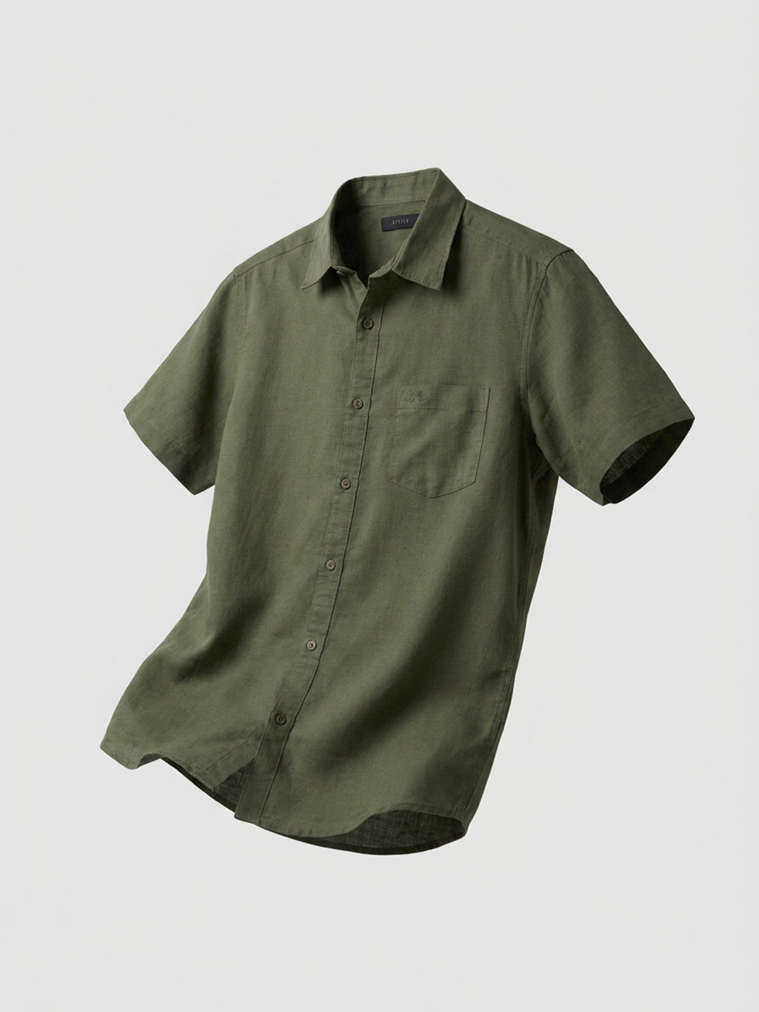 Men Shirt Solid Green Regular Fit