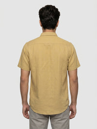 Men Shirt Solid Green Regular Fit