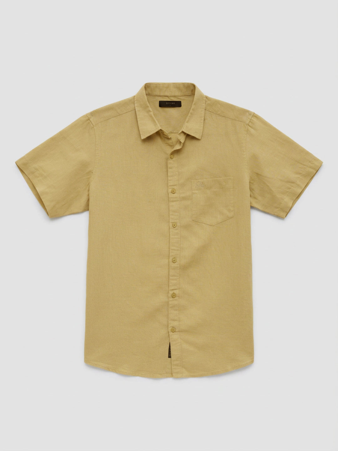 Men Shirt Solid Green Regular Fit