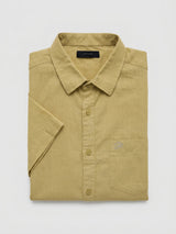 Men Shirt Solid Green Regular Fit
