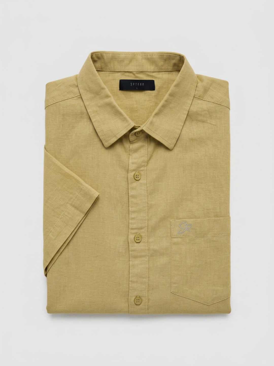 Men Shirt Solid Green Regular Fit