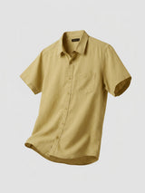 Men Shirt Solid Green Regular Fit