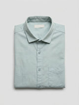 Men Shirt Solid Green Regular Fit