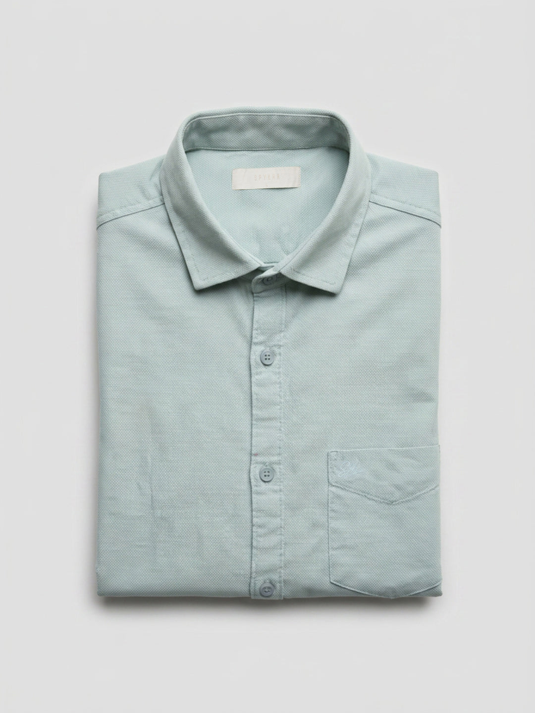 Men Shirt Solid Green Regular Fit