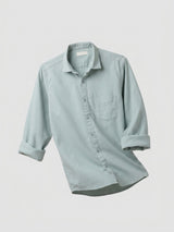 Men Shirt Solid Green Regular Fit