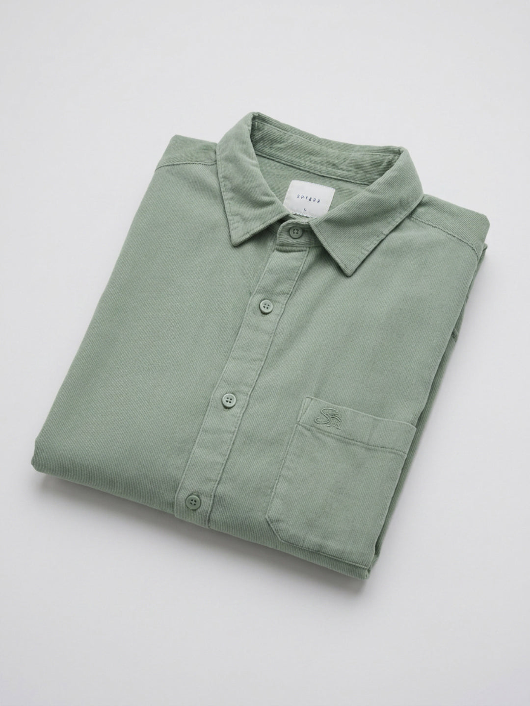 Men Shirt Solid Green Regular Fit