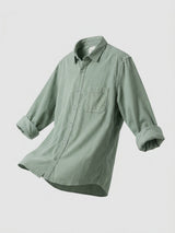 Men Shirt Solid Green Regular Fit