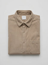 Men Shirt Solid Beige Regular Fit