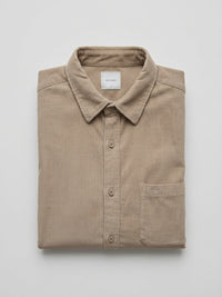 Men Shirt Solid Beige Regular Fit