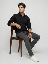 Men Shirt Solid Black Regular Fit