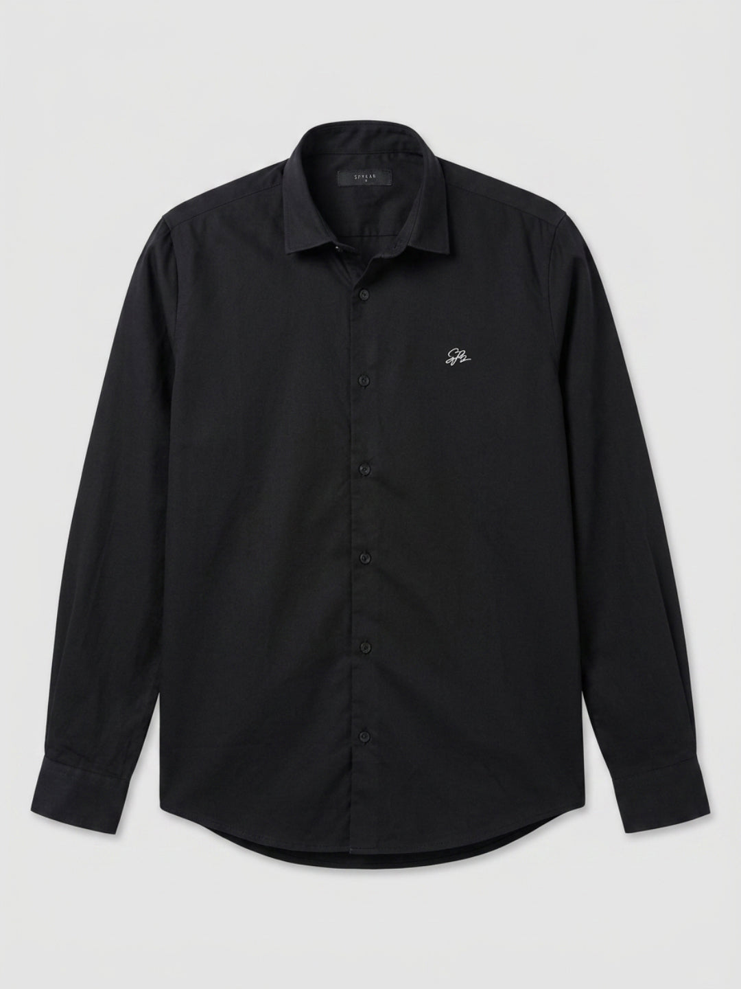 Men Shirt Solid Black Regular Fit