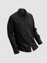 Men Shirt Solid Black Regular Fit