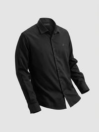 Men Shirt Solid Black Regular Fit