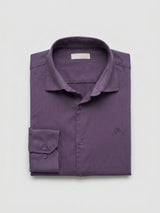 Men Shirt Solid Lilac Regular Fit