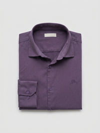 Men Shirt Solid Lilac Regular Fit