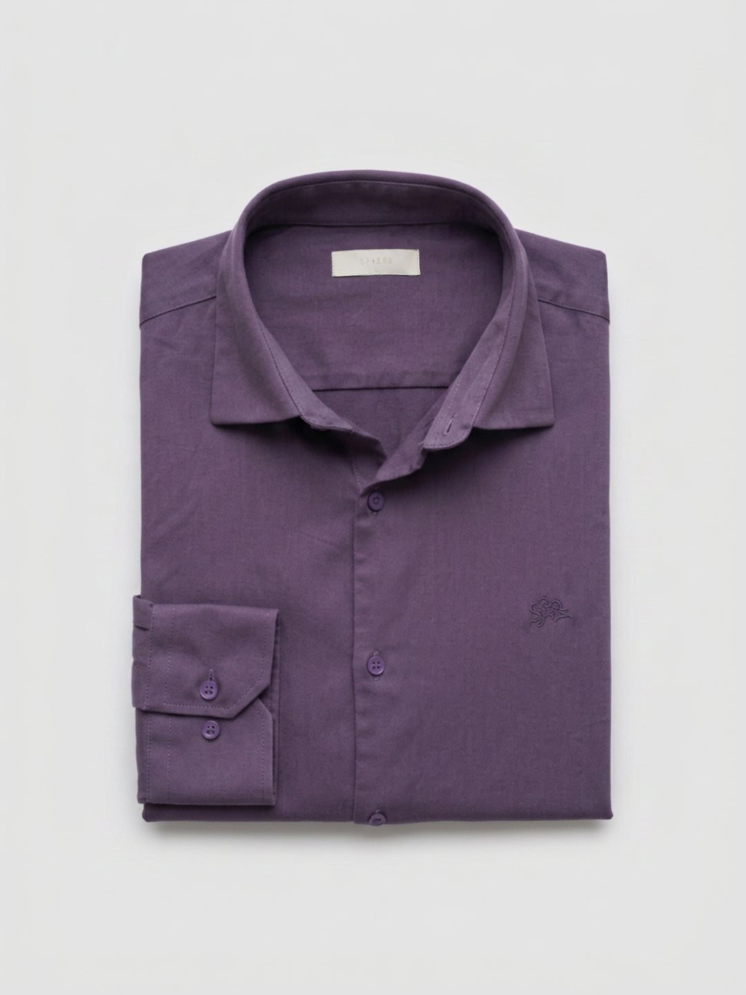 Men Shirt Solid Lilac Regular Fit