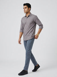 Men Shirt Solid Grey Regular Fit