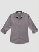 Men Shirt Solid Grey Regular Fit