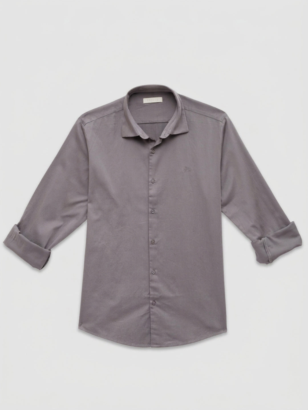 Men Shirt Solid Grey Regular Fit
