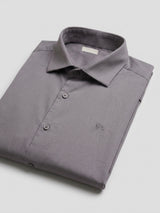 Men Shirt Solid Grey Regular Fit