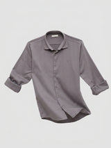 Men Shirt Solid Grey Regular Fit