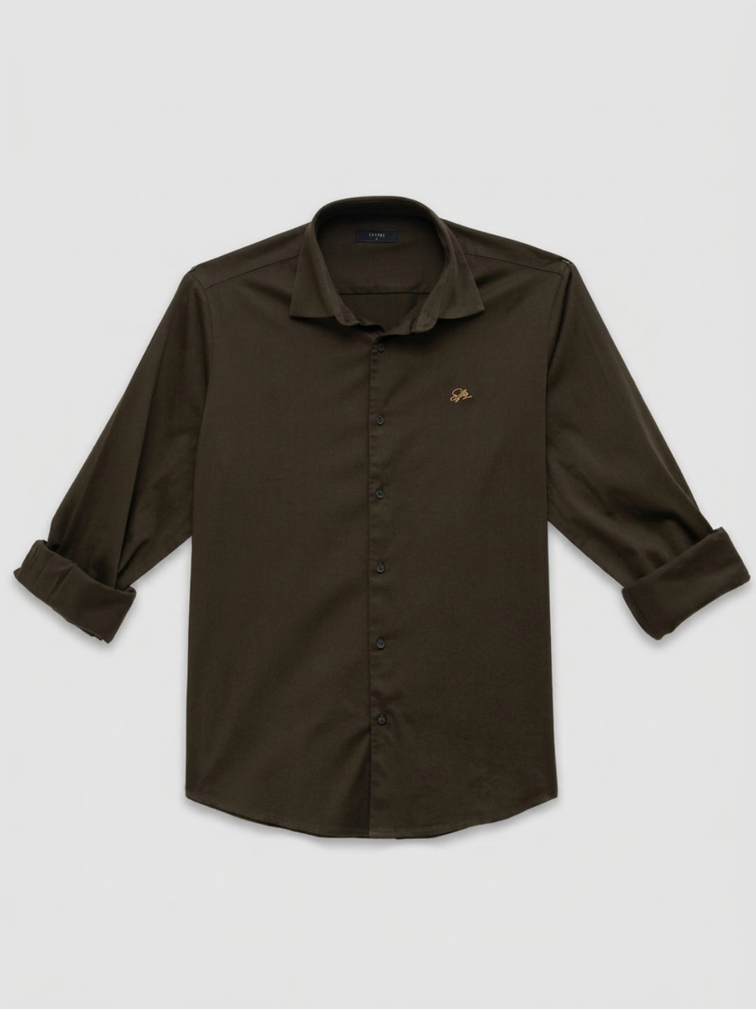 Men Shirt Solid Green Regular Fit