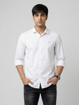 Men Shirt Solid White Regular Fit