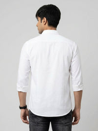 Men Shirt Solid White Regular Fit